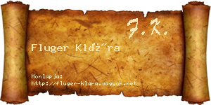 Fluger Klára névjegykártya